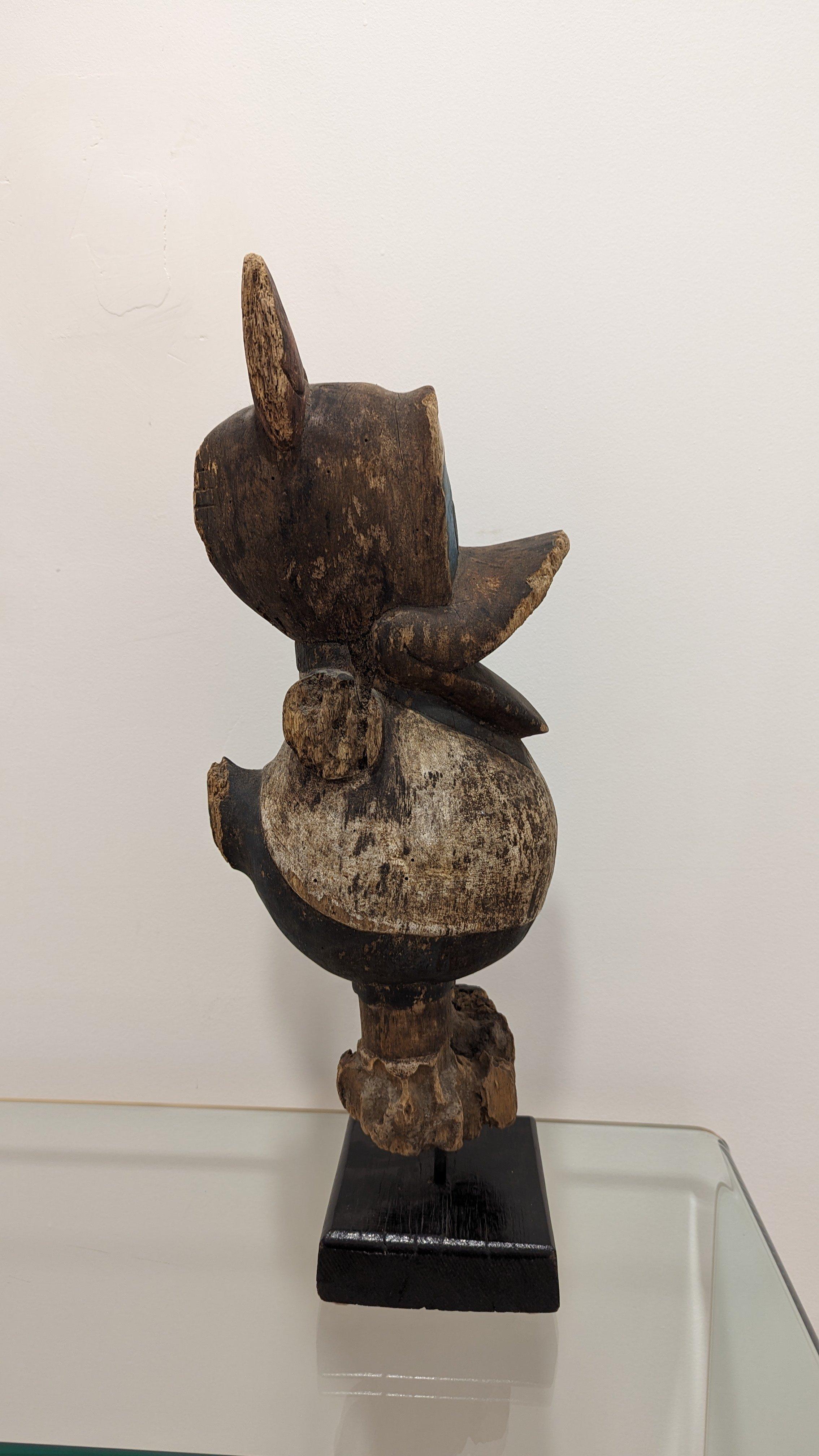 1950's Wabi Sabi Daisy Duck - Brown Figurative Sculpture by Unknown
