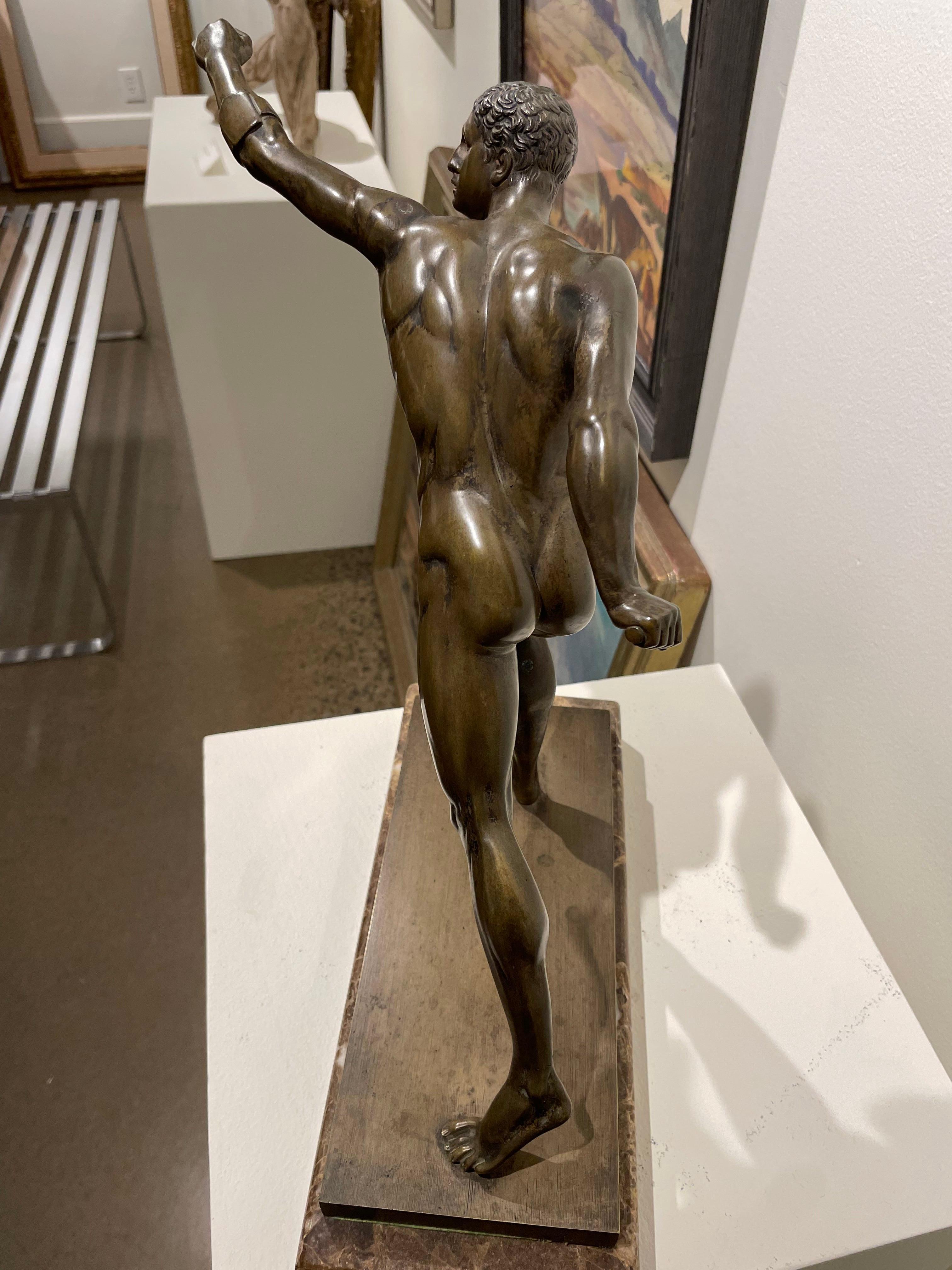 Bronzeskulptur des Gladiators von Borghese aus dem 19. im Angebot 6