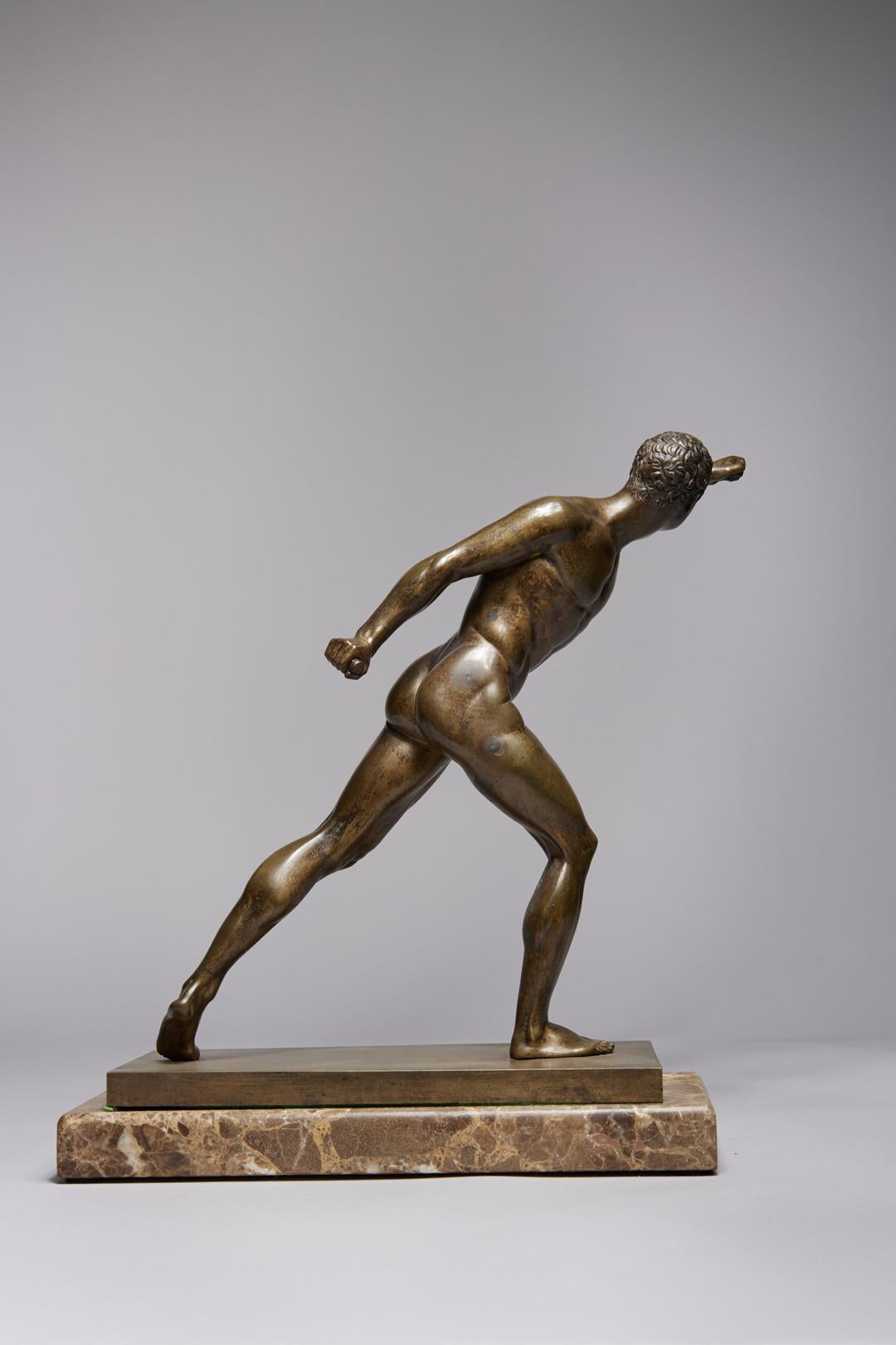 Bronzeskulptur des Gladiators von Borghese aus dem 19. – Sculpture von Unknown