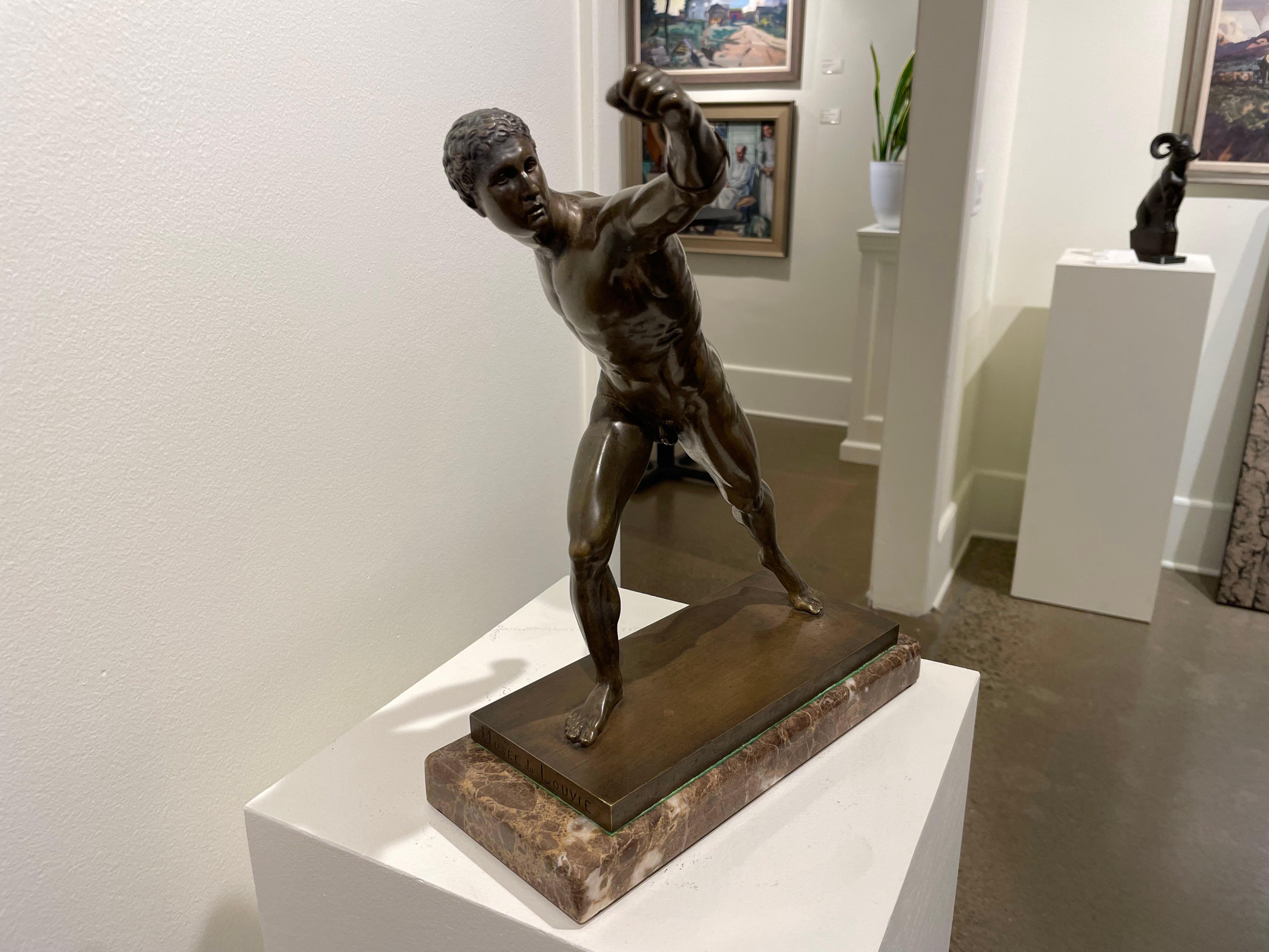 Bronzeskulptur des Gladiators von Borghese aus dem 19. im Angebot 4