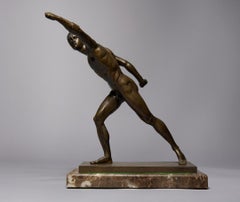 Bronzeskulptur des Gladiators von Borghese aus dem 19.