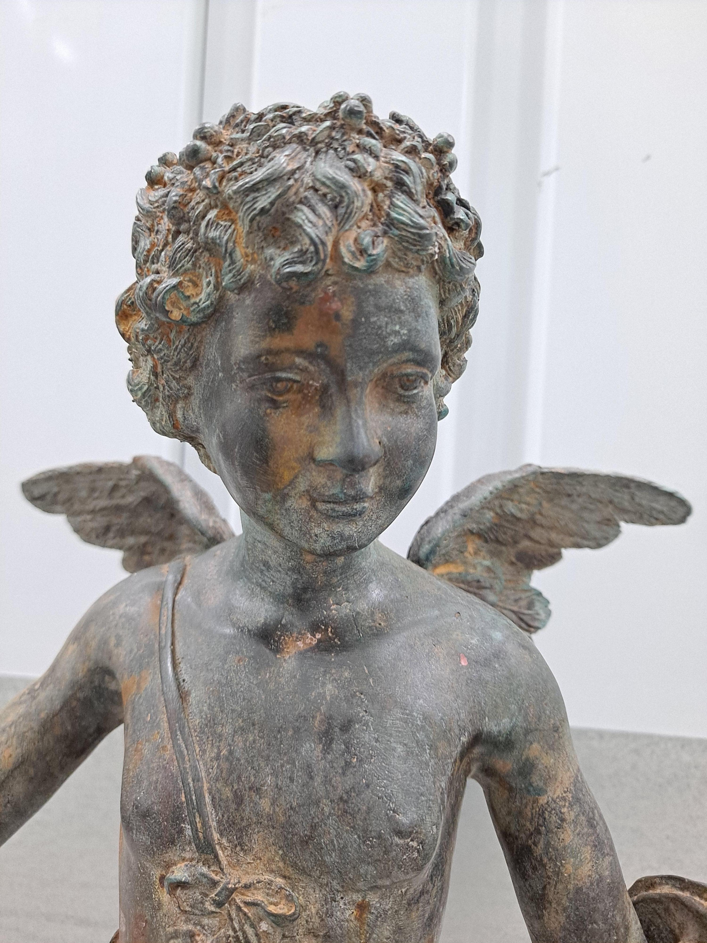 19th century  Bronze Sculpture of Cupid After Pierre Chenet  For Sale 9