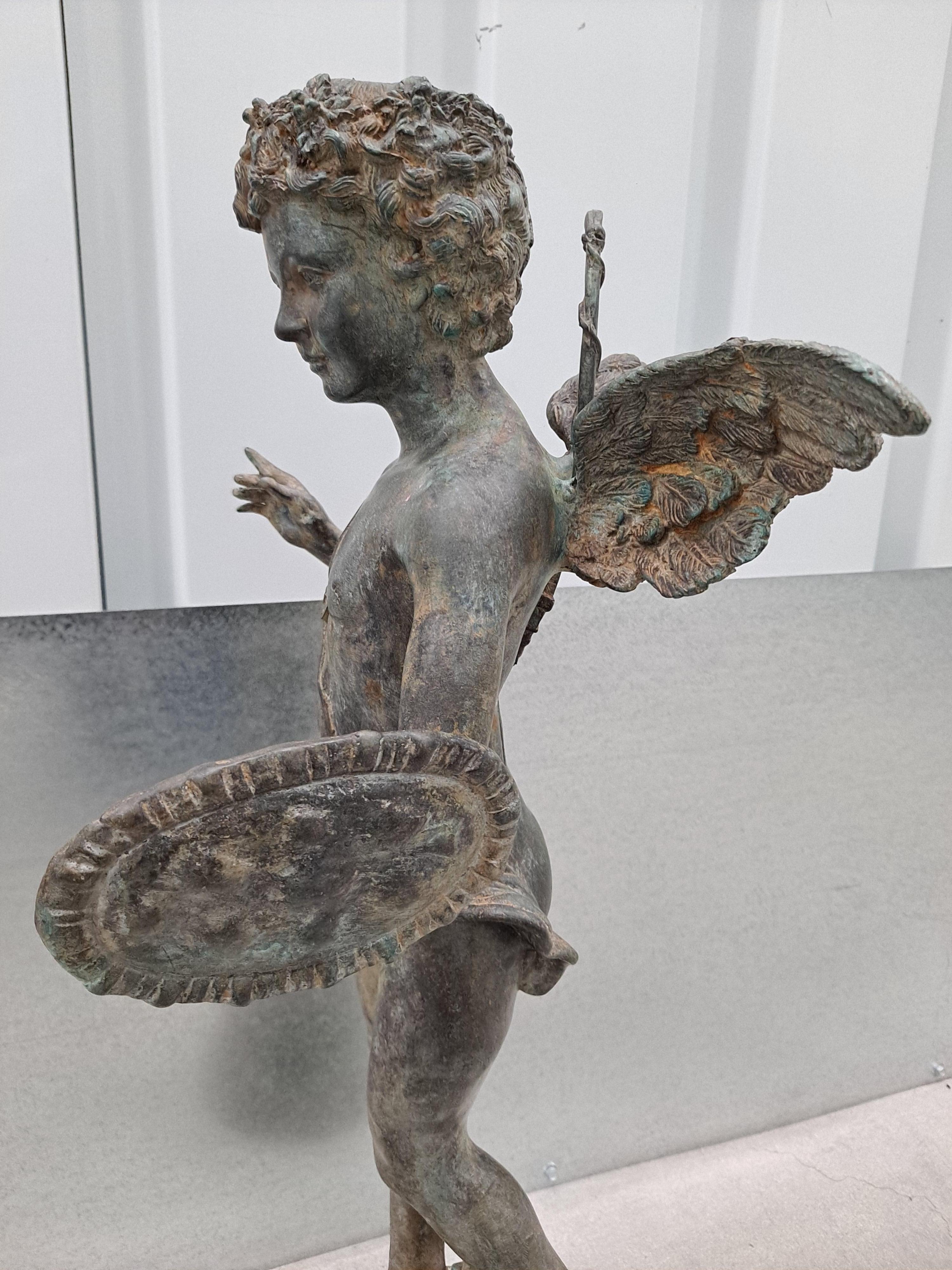 19th century  Bronze Sculpture of Cupid After Pierre Chenet  For Sale 6