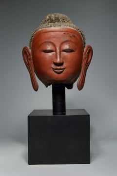 19th Century Burmese School Buddha Head of the Shan (Tai Yai) Style