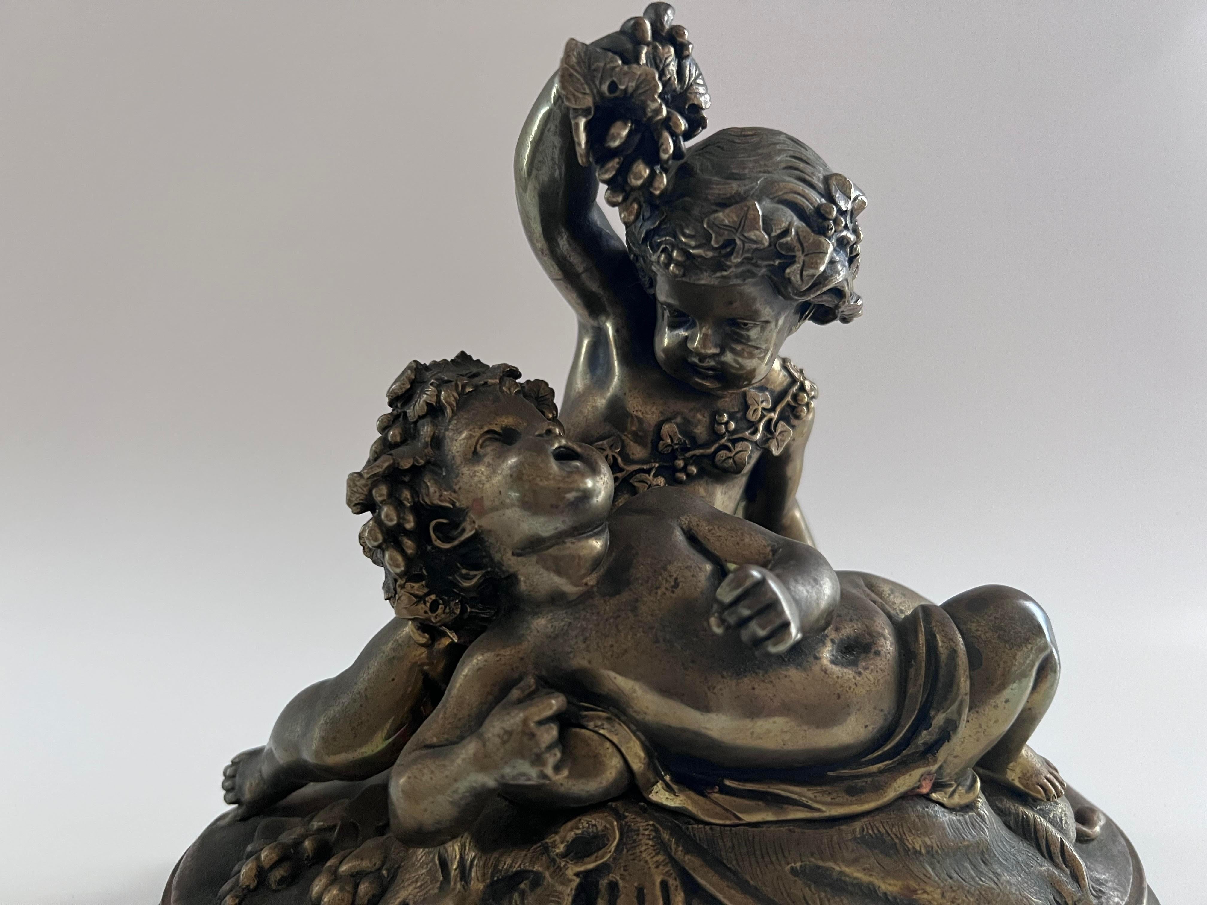 Französische Bacchantische Bronze des 19. Jahrhunderts  (Barock), Sculpture, von Unknown
