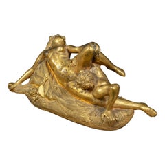 19th century French bronze sculpture - Erotic Nude scene
