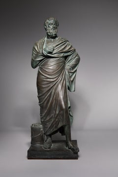 Figure de Sophocles d'après l'Antique, F. Barbidienne, Grand Tour du 19e siècle