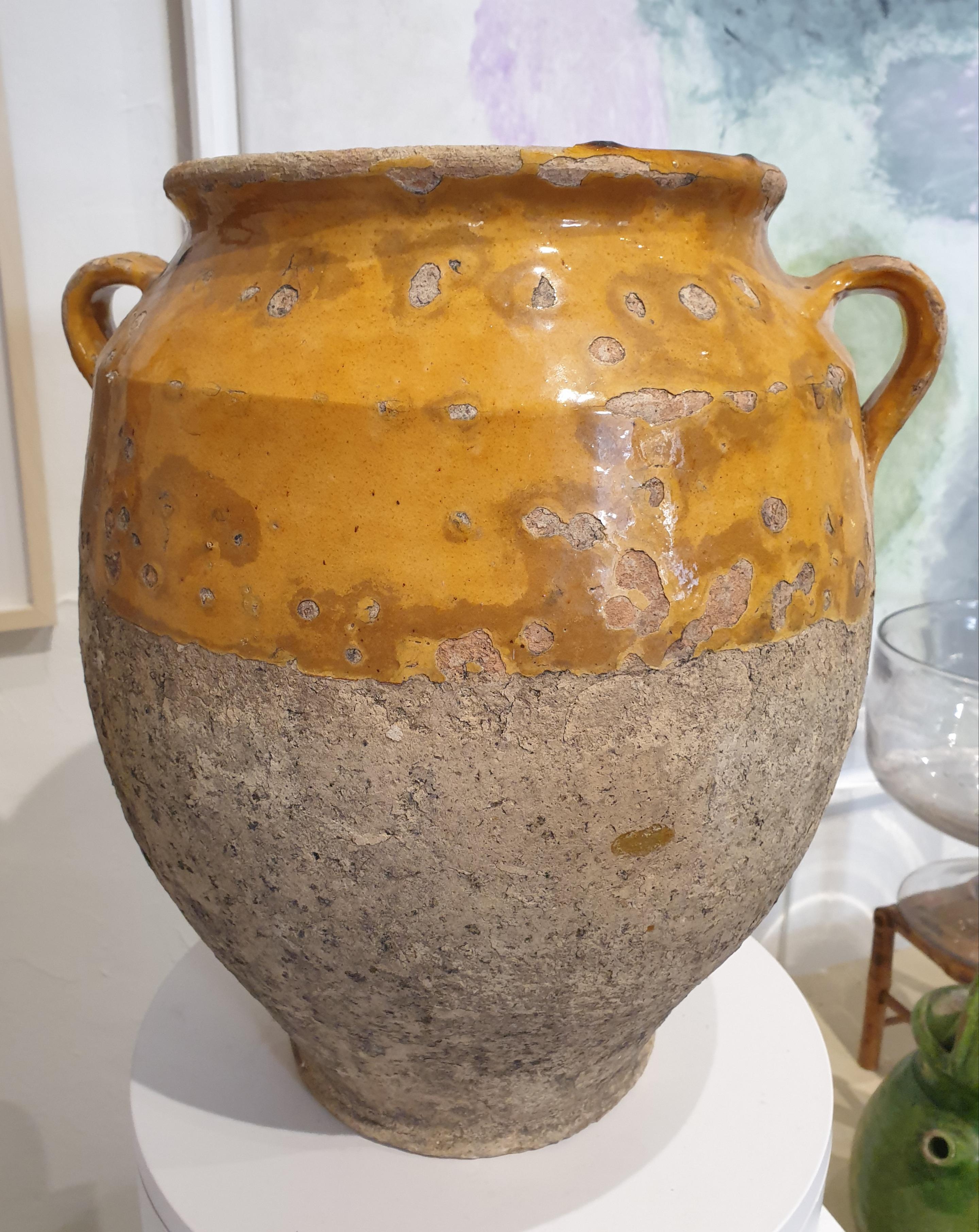 Unknown Still-Life Sculpture - 19th Century Honey Glazed Provençal Confit Jar.