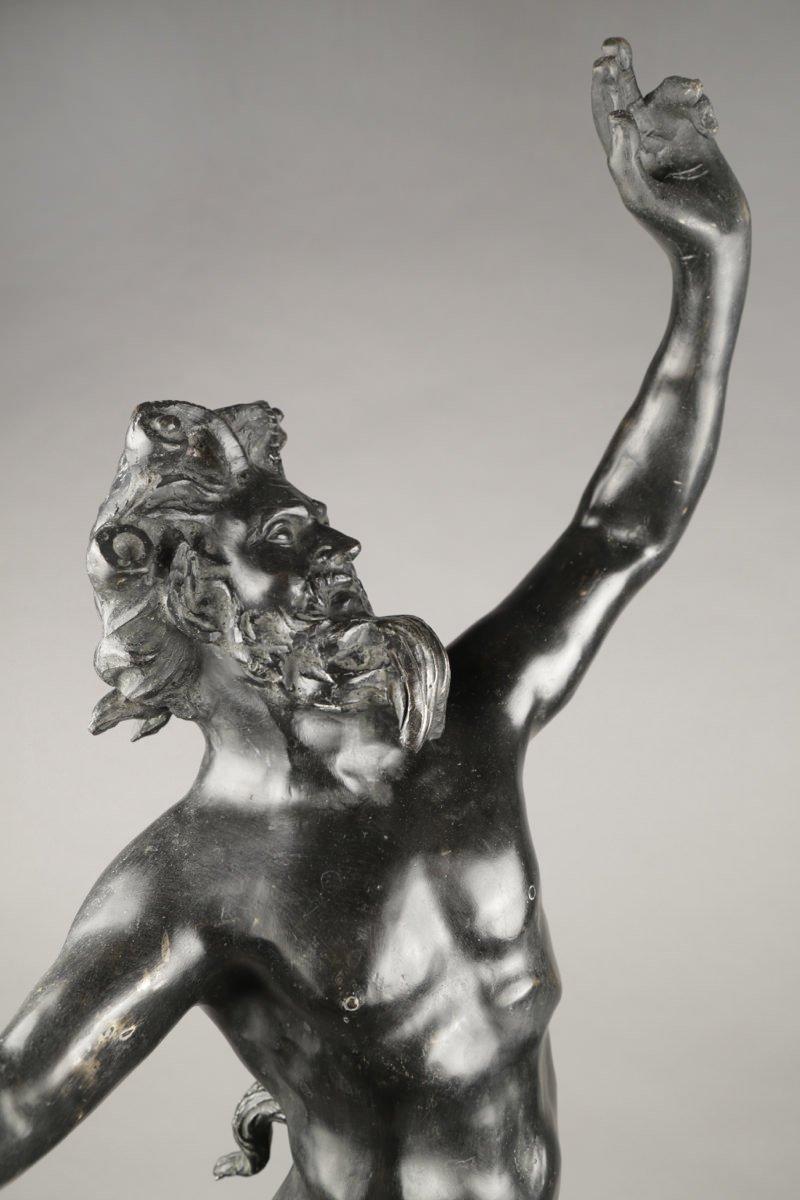 19th Century Italian School, Grand Tour Bronze of the Dancing Faun - Sculpture by Unknown