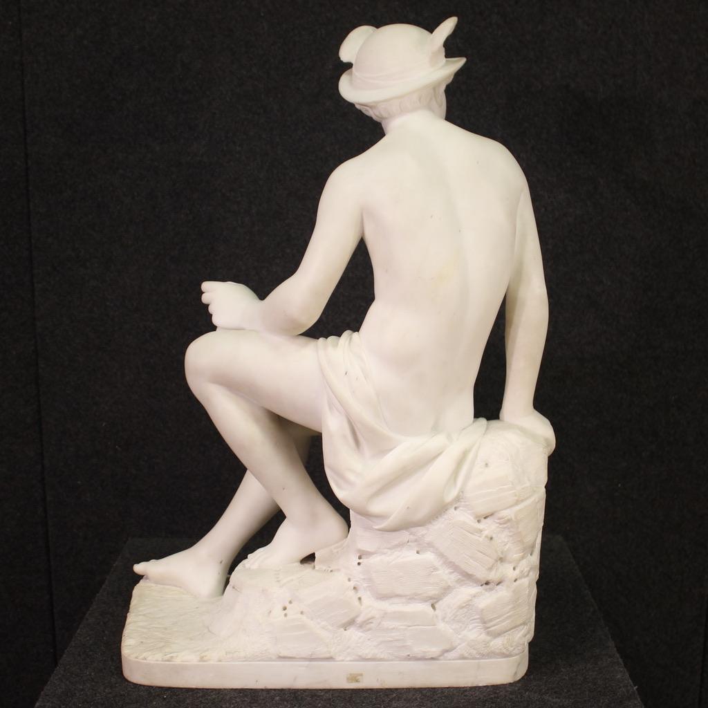 19th Century Marble Italian Antique Mercury Sculpture, 1820 7