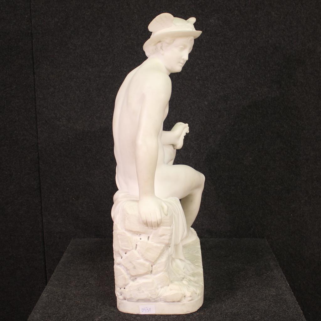 19th Century Marble Italian Antique Mercury Sculpture, 1820 8