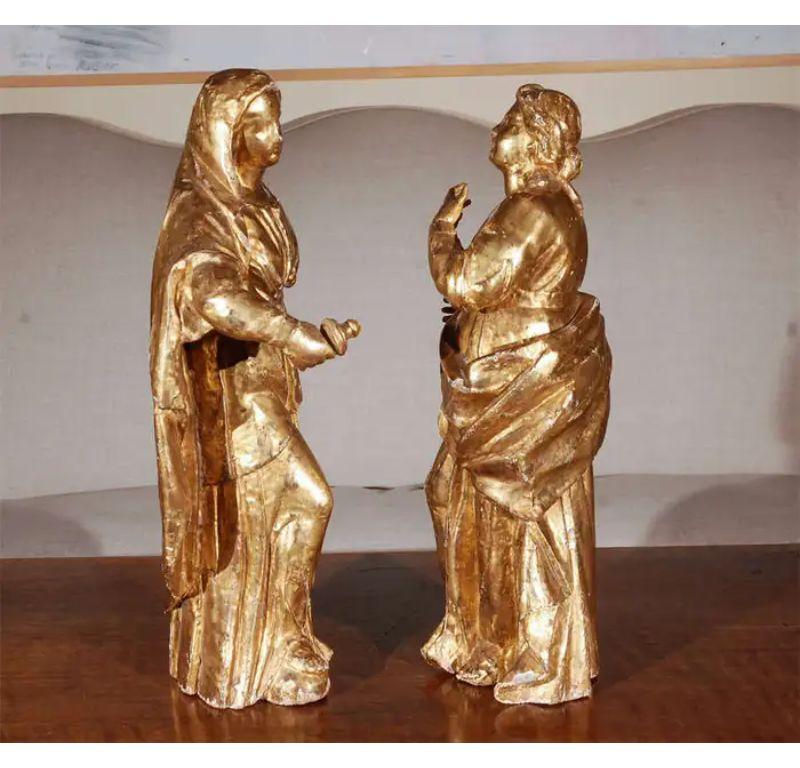19th Century, Robed, Italian Giltwood Figures For Sale 3