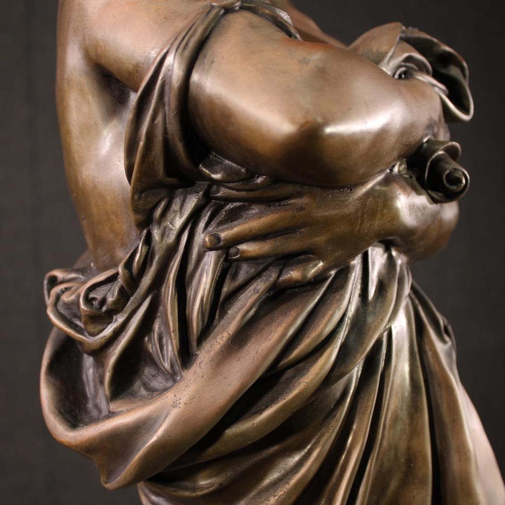 20. Jahrhundert Bronze mit Marmorsockel Italienische Skulptur Virgil, 1930 im Angebot 1