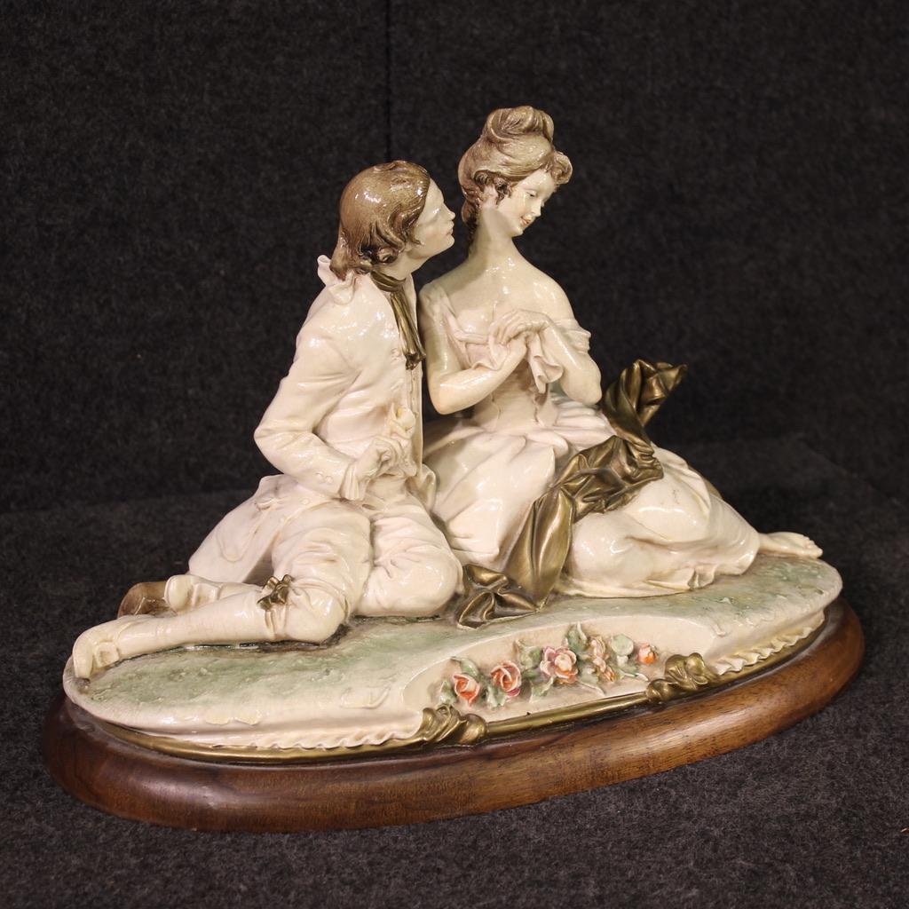 20th Century Capodimonte Ceramic Sculpture Signed and Dated, 1981 For Sale 7