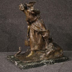 sculpture italienne en bronze ciselé et patiné du 20e siècle, Paysan, 1930