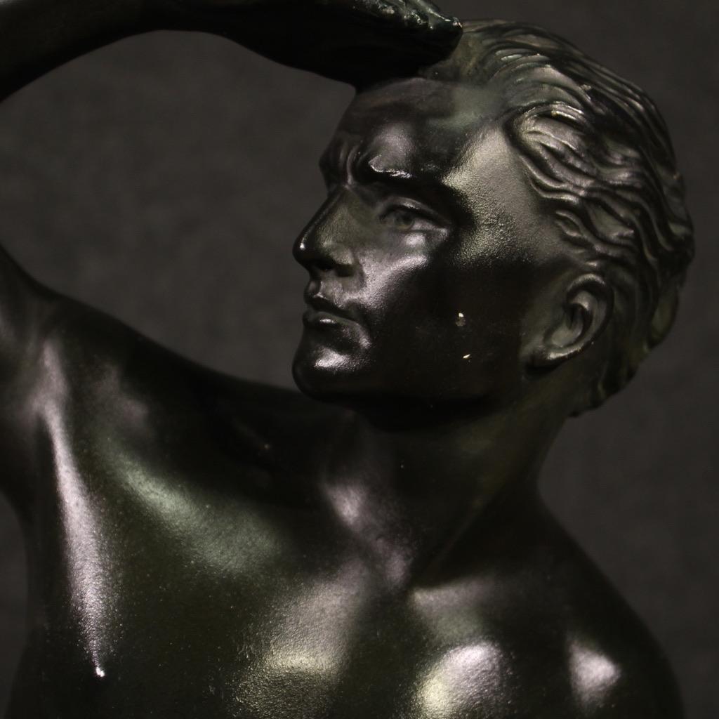 sculpture de marin en plâtre du 20e siècle, style Art déco français, 1940 en vente 6