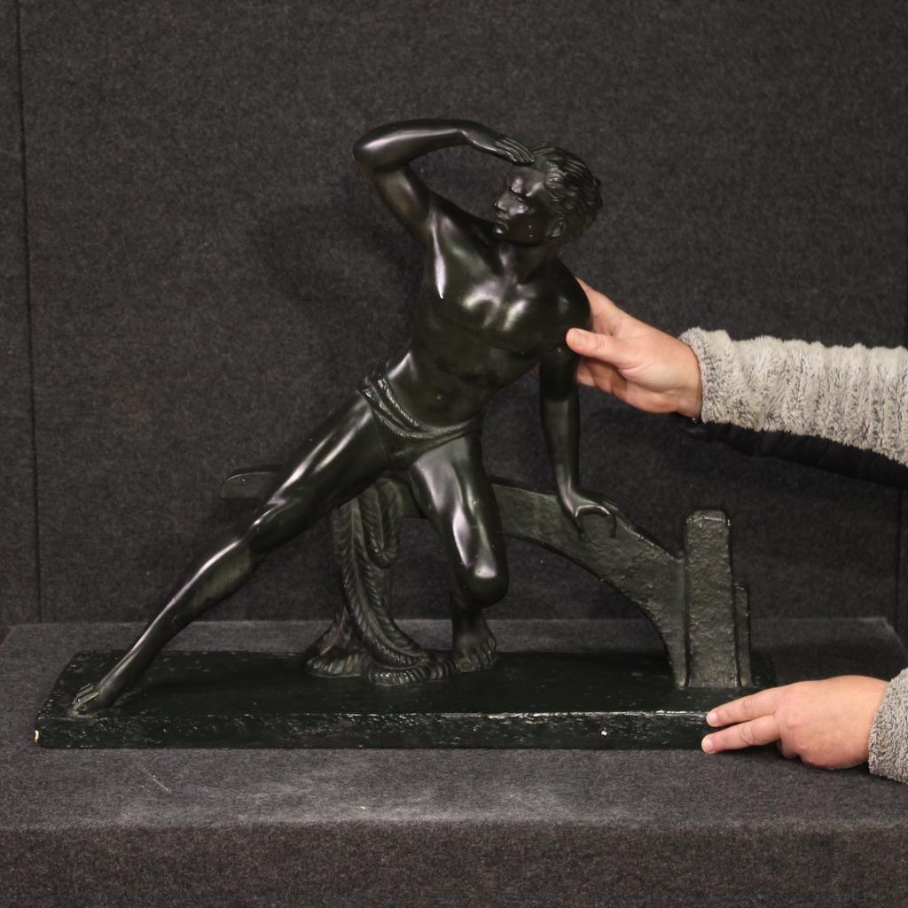 sculpture de marin en plâtre du 20e siècle, style Art déco français, 1940 en vente 8