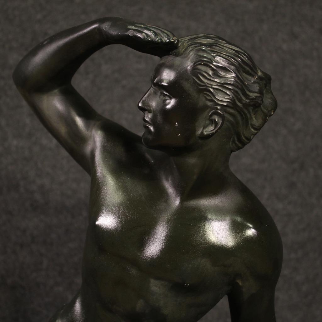 sculpture de marin en plâtre du 20e siècle, style Art déco français, 1940 - Sculpture de Unknown