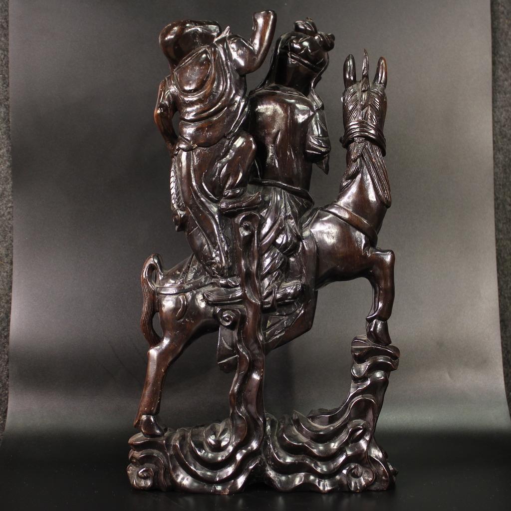 20th Century Wood Oriental Sculpture, 1940 in vendita 3