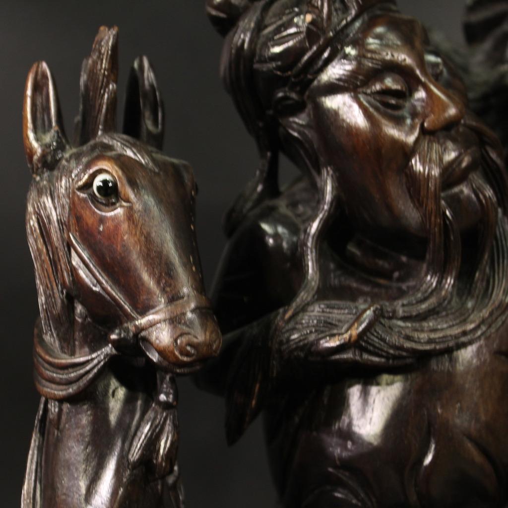20th Century Wood Oriental Sculpture, 1940 in vendita 6