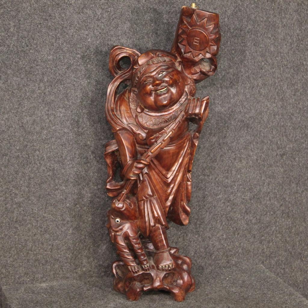 sculpture orientale en bois du 20e siècle, 1960