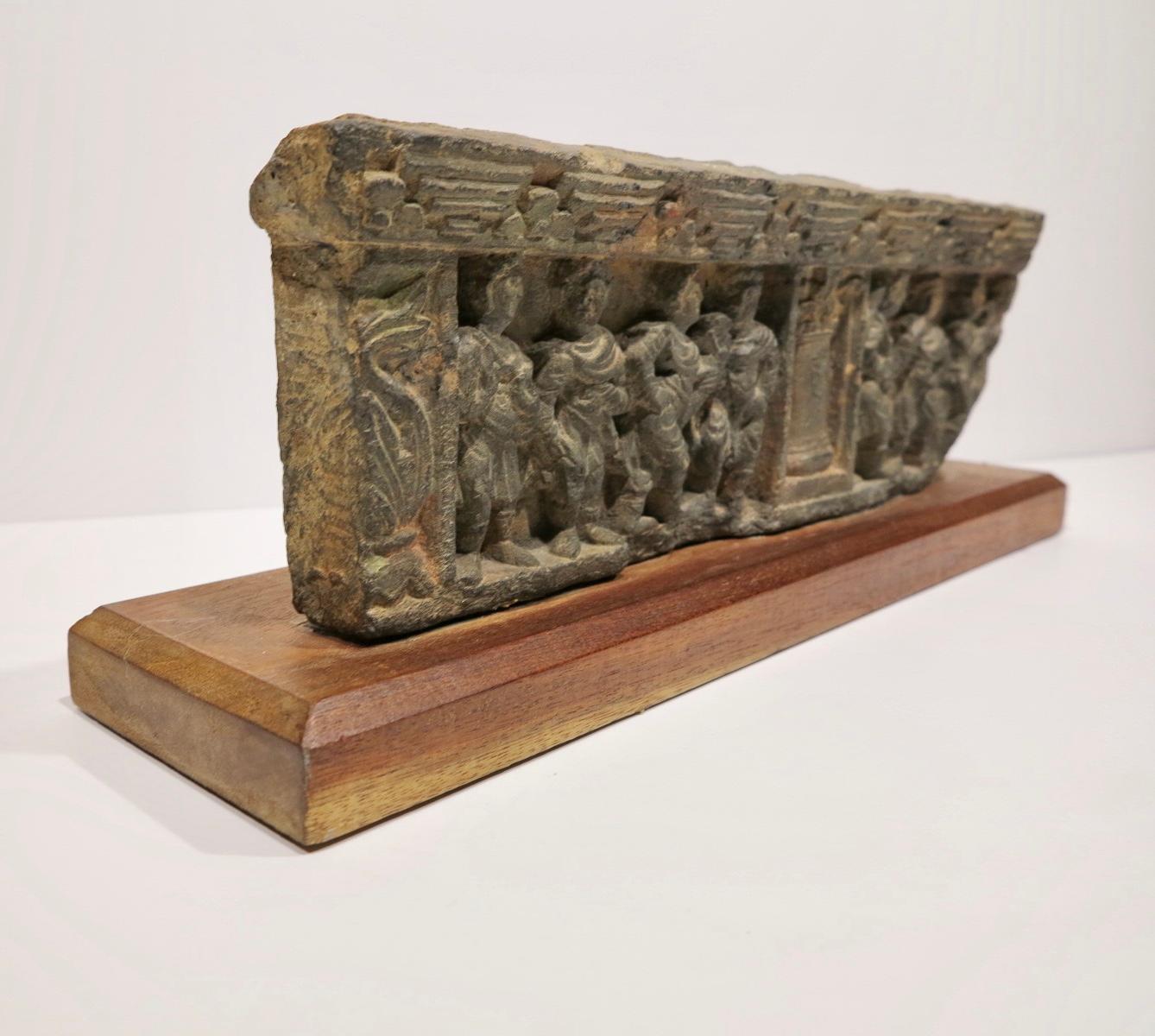 2nd-century Gandharan carved Indian relief panel  - Sculpture by Unknown