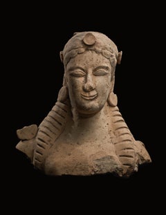 6th Century BCE Archaic Greek Terracotta Kore Female Bust