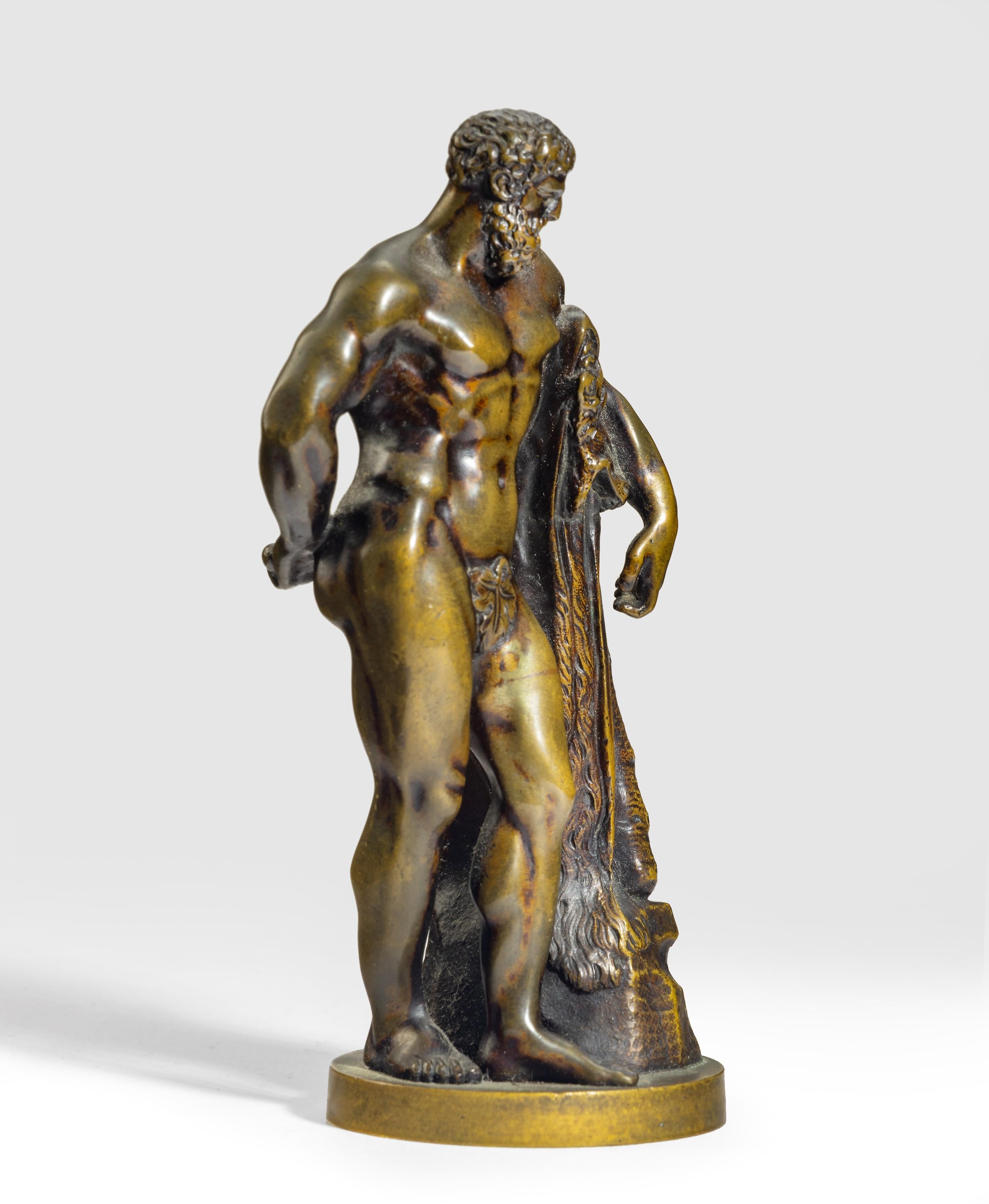 A Grand Tour bronze model of 'The Farnese Hercules', After the Antique - Sculpture by Unknown