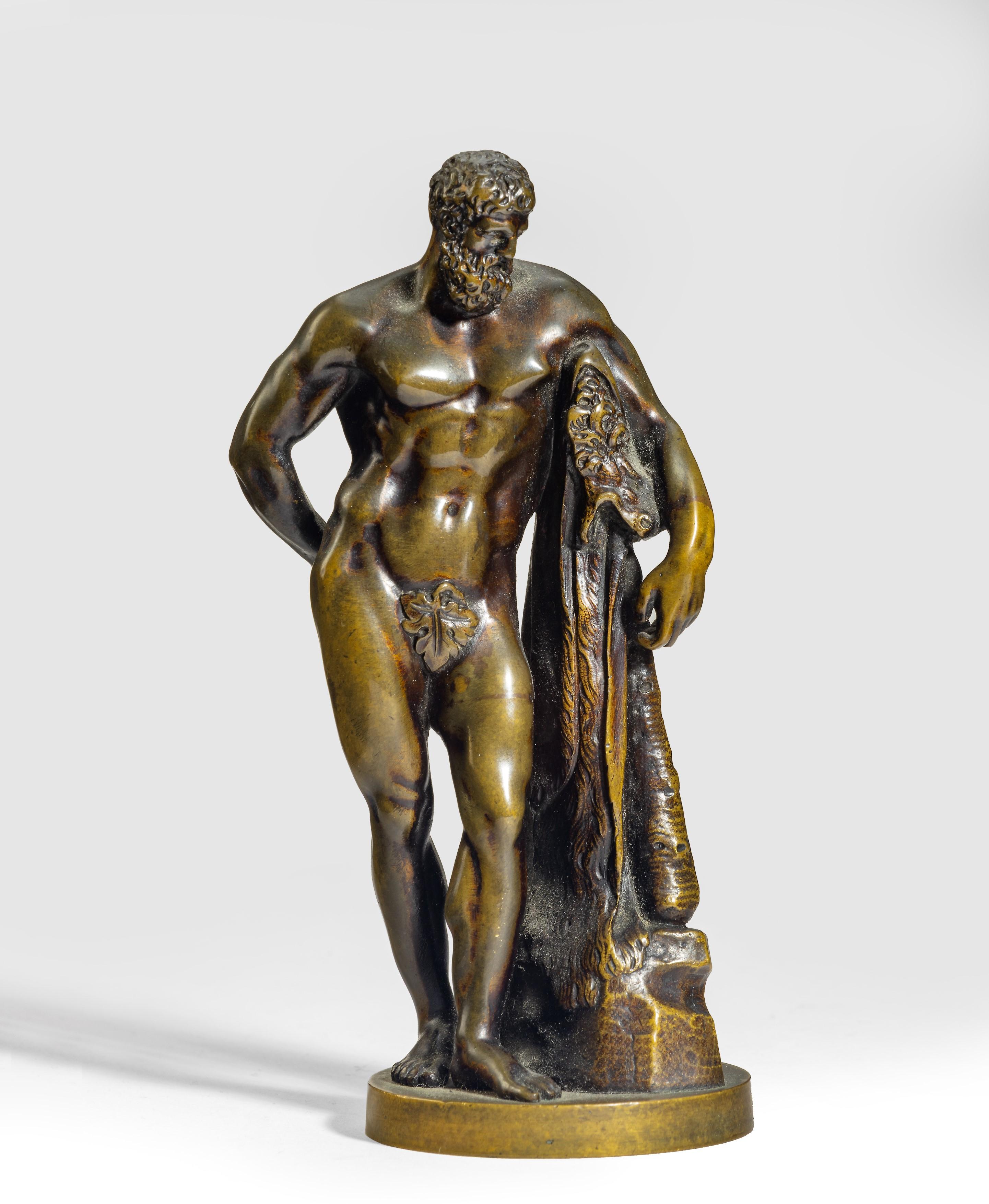 Unknown Figurative Sculpture - A Grand Tour bronze model of 'The Farnese Hercules', After the Antique