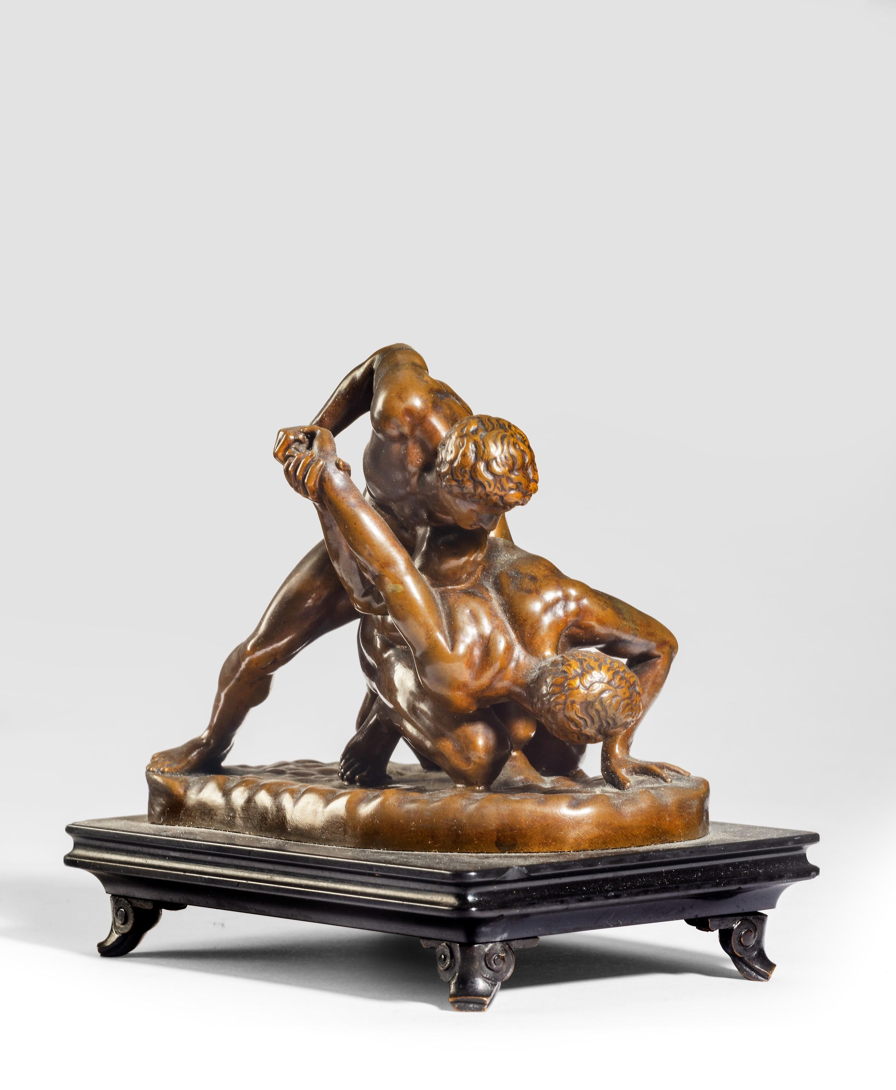 A Grand Tour bronze model of 'The Wrestlers', After the Antique - Sculpture by Unknown