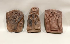 A Grouping of Three Period Ancestor Posts, Possibly Aztec