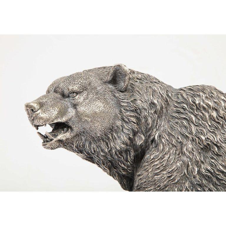 A Large Antique French Silvered Metal Figure of Polar Bear,  circa 1900

Very realistically sculpted. Very good quality.  

8