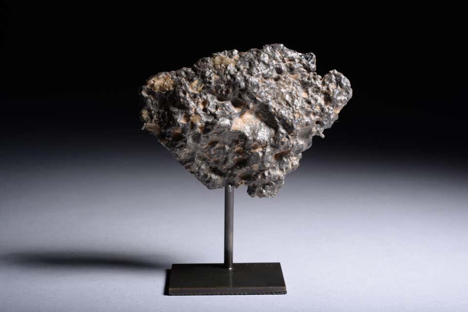 Evolution Meteorlite Cross Section of Exceptional Lunar Meteorite For Sale at 1stDibs