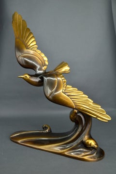 A. Soleau Gulls over the waves. Art Deco. Paris, bronze, 52x58x25 cm