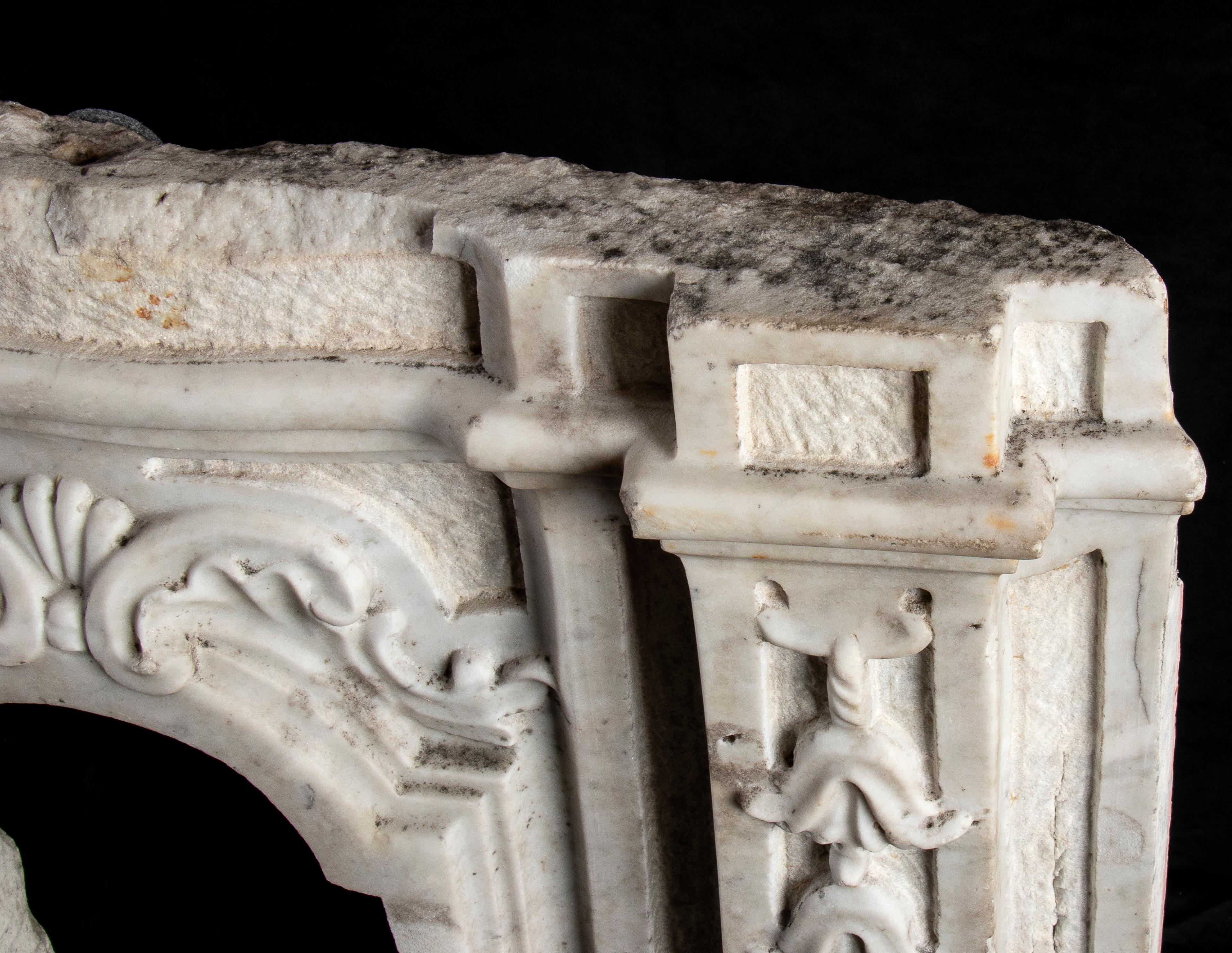 Italian Baroque Sculpture White Marble Tabernacle Hand Carved 1