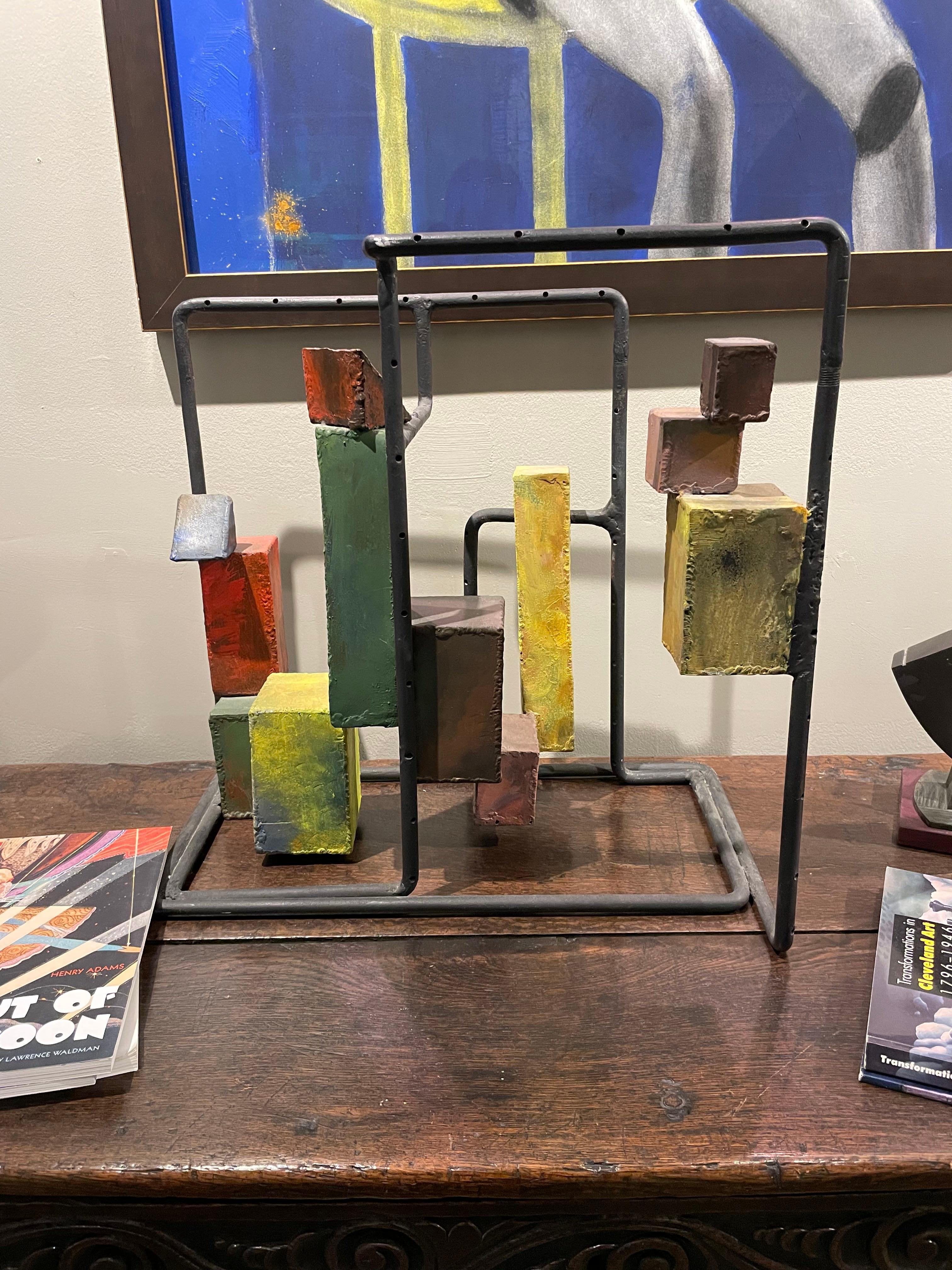 Scultura astratta di paesaggio urbano, metà del XX secolo in vendita 5