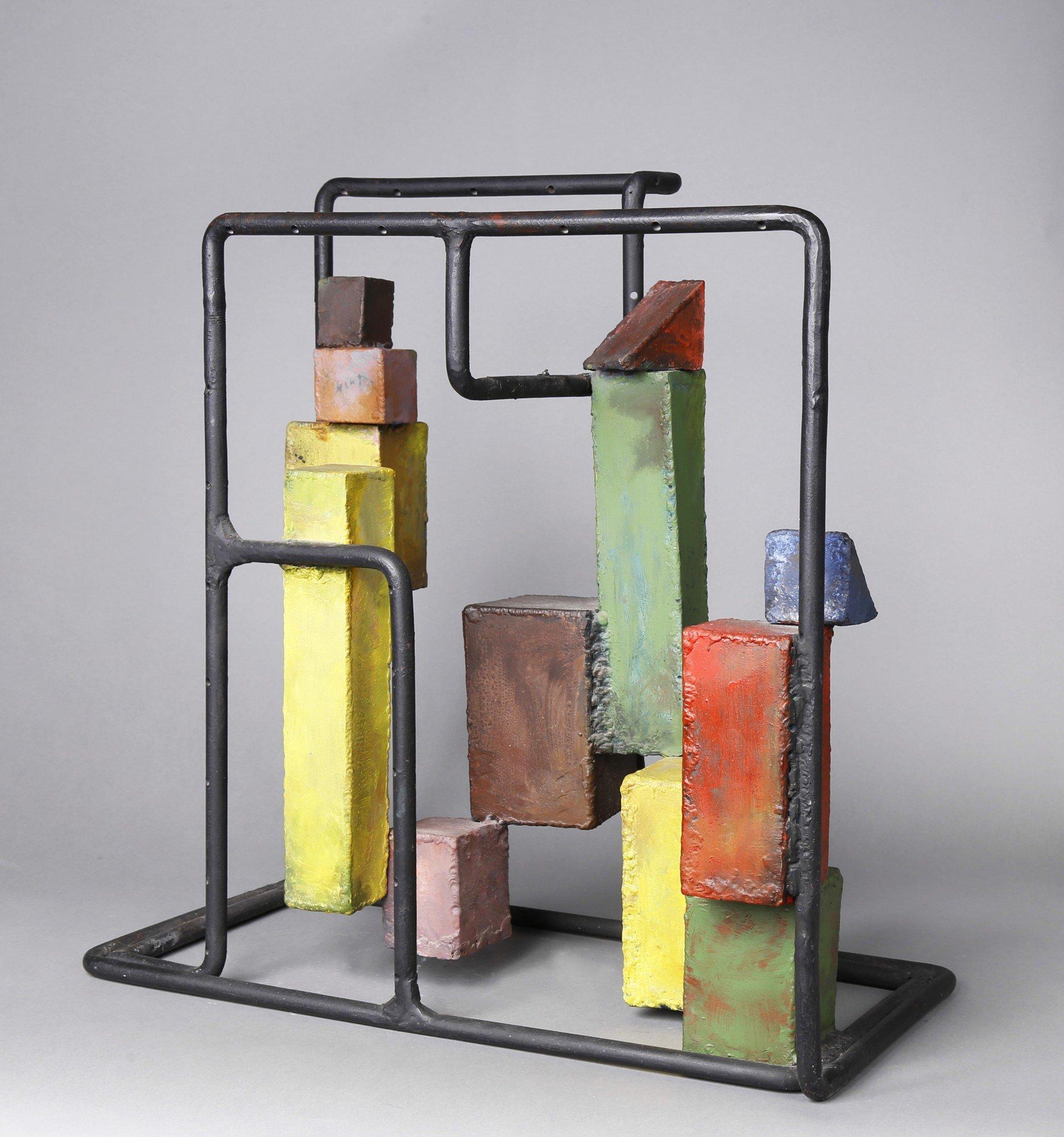 Scultura astratta di paesaggio urbano, metà del XX secolo - Sculpture Astratto di Unknown