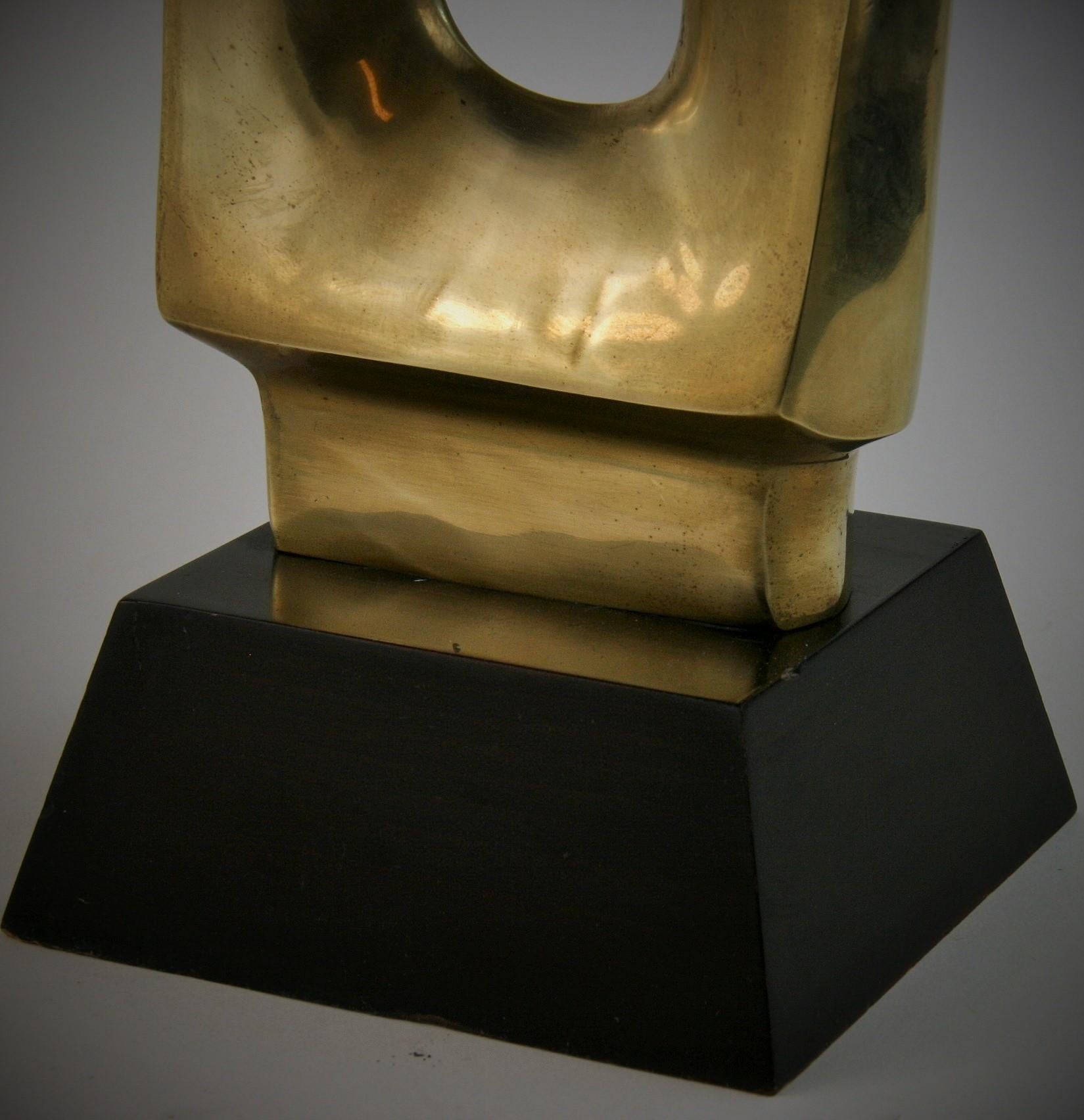 Abstract Man and Woman Large Brass Sculpture 3