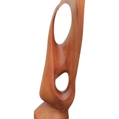 Abstract Modern Organic Teak Wood Sculpture