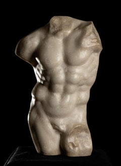 Academic Classical Nude Torso Sculpture of Athlete or a God After The Antique