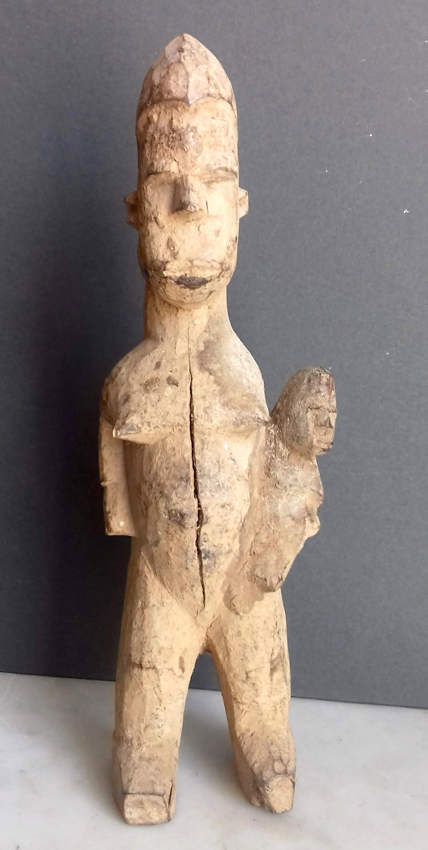 Figura di maternità tribale di arte africana, Lobi people Ghana - Costa d'Avorio