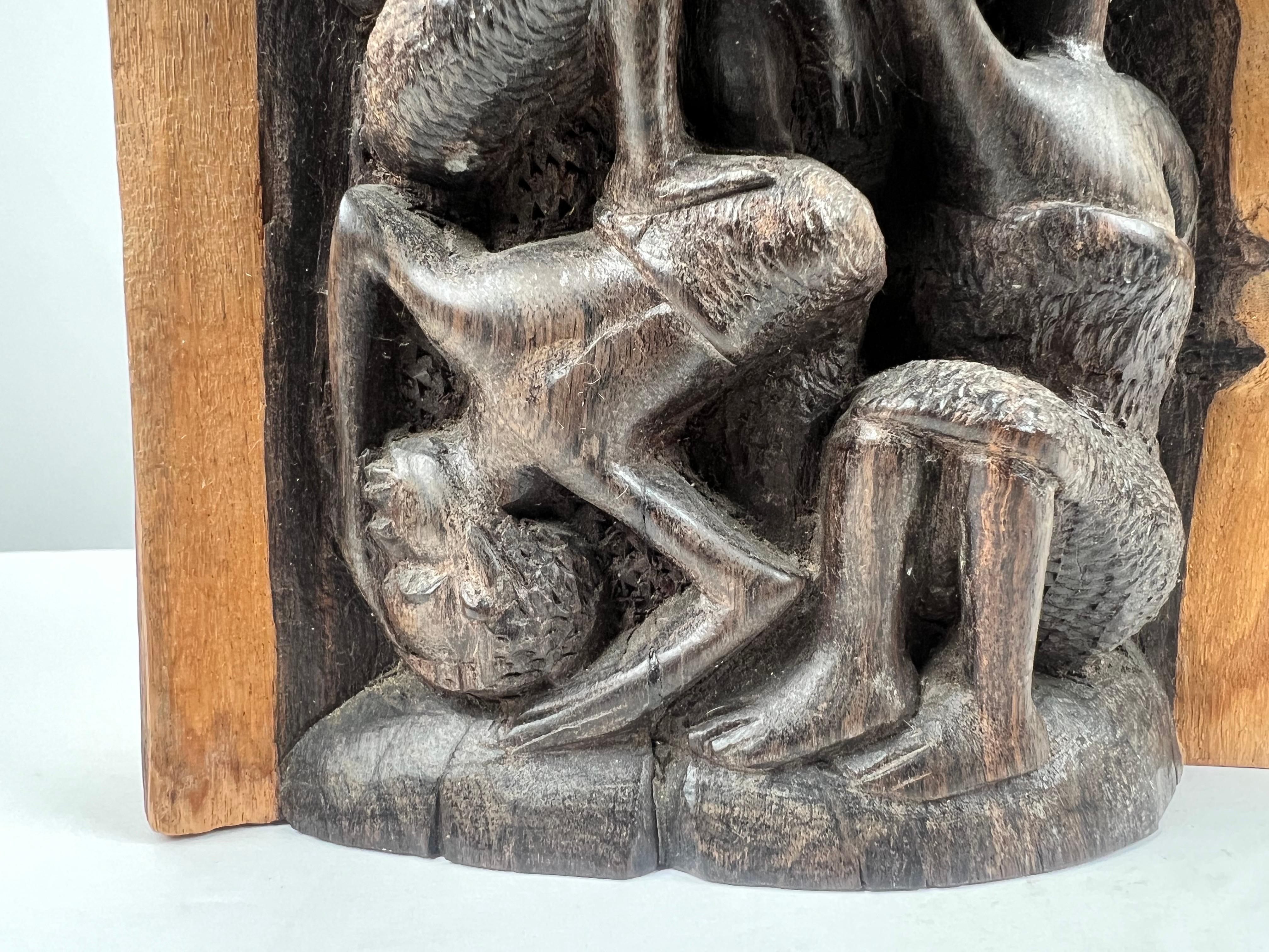 Albero della vita africano in ebano Makonde Scultura Tribal Art, anni '70 in vendita 10