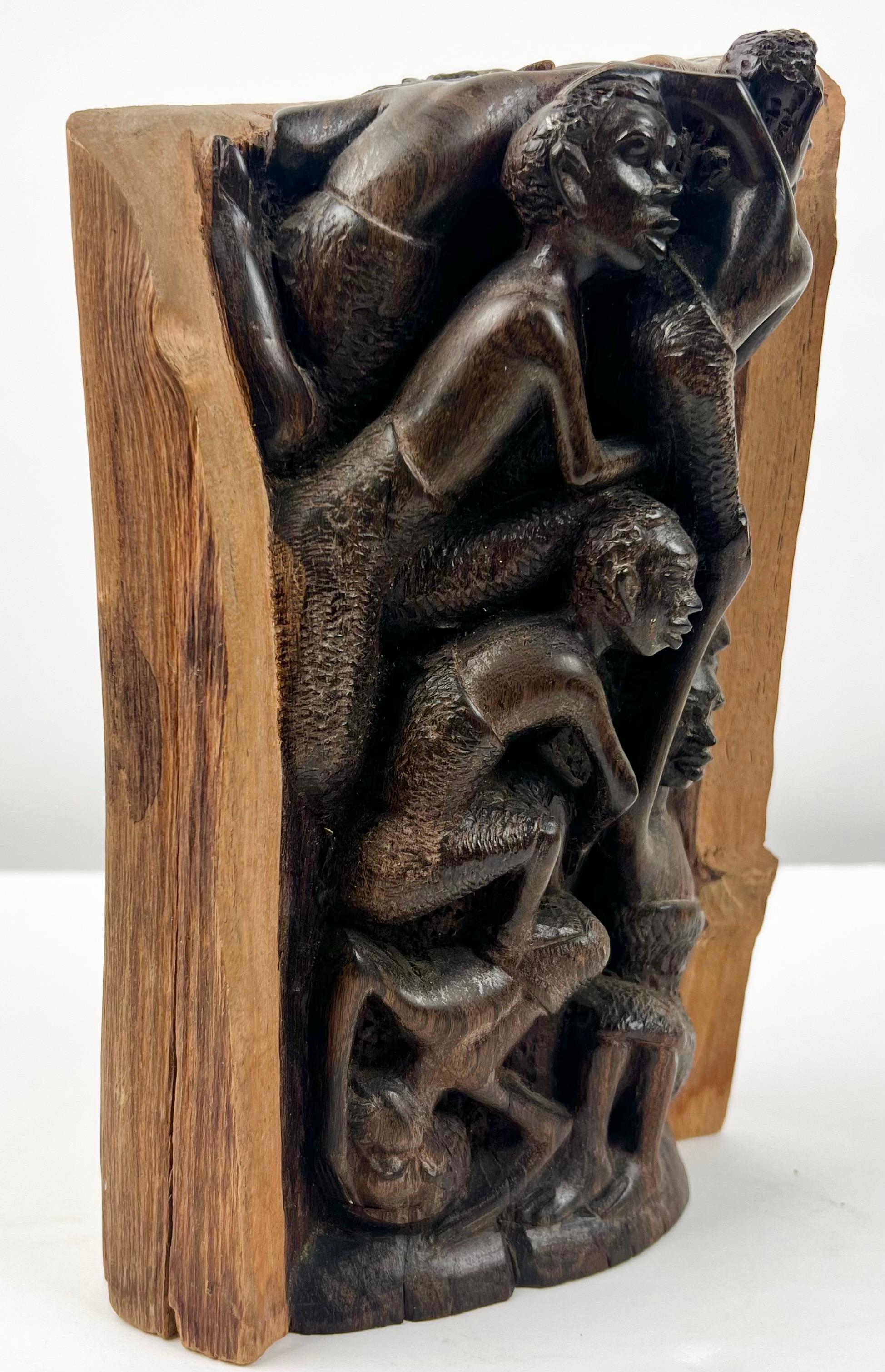 Albero della vita africano in ebano Makonde Scultura Tribal Art, anni '70 - Sculpture Tribale di Unknown