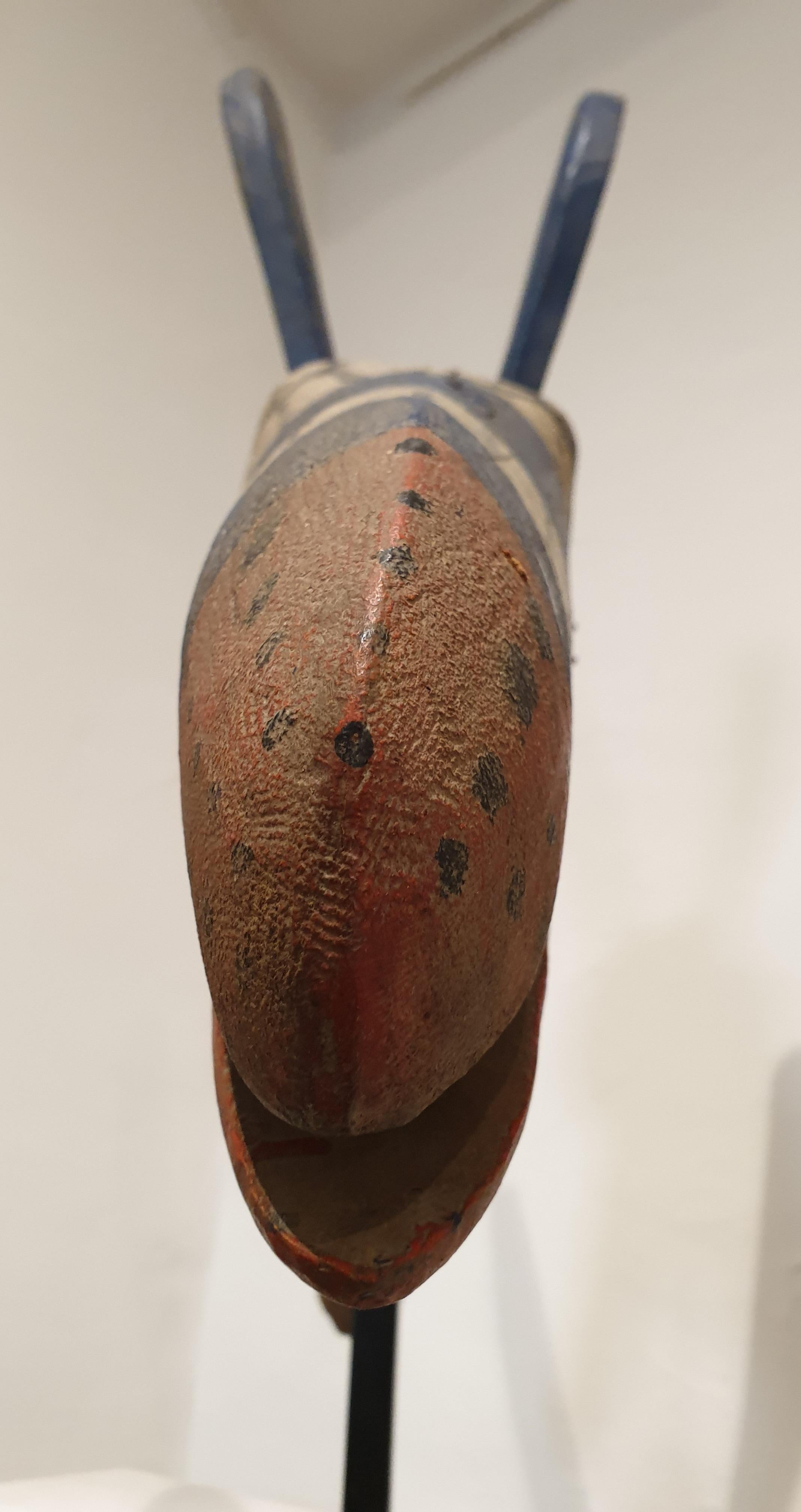 Escultura africana zoomorfa de cabeza de marioneta de la tribu Bozo de Mali. en venta 5