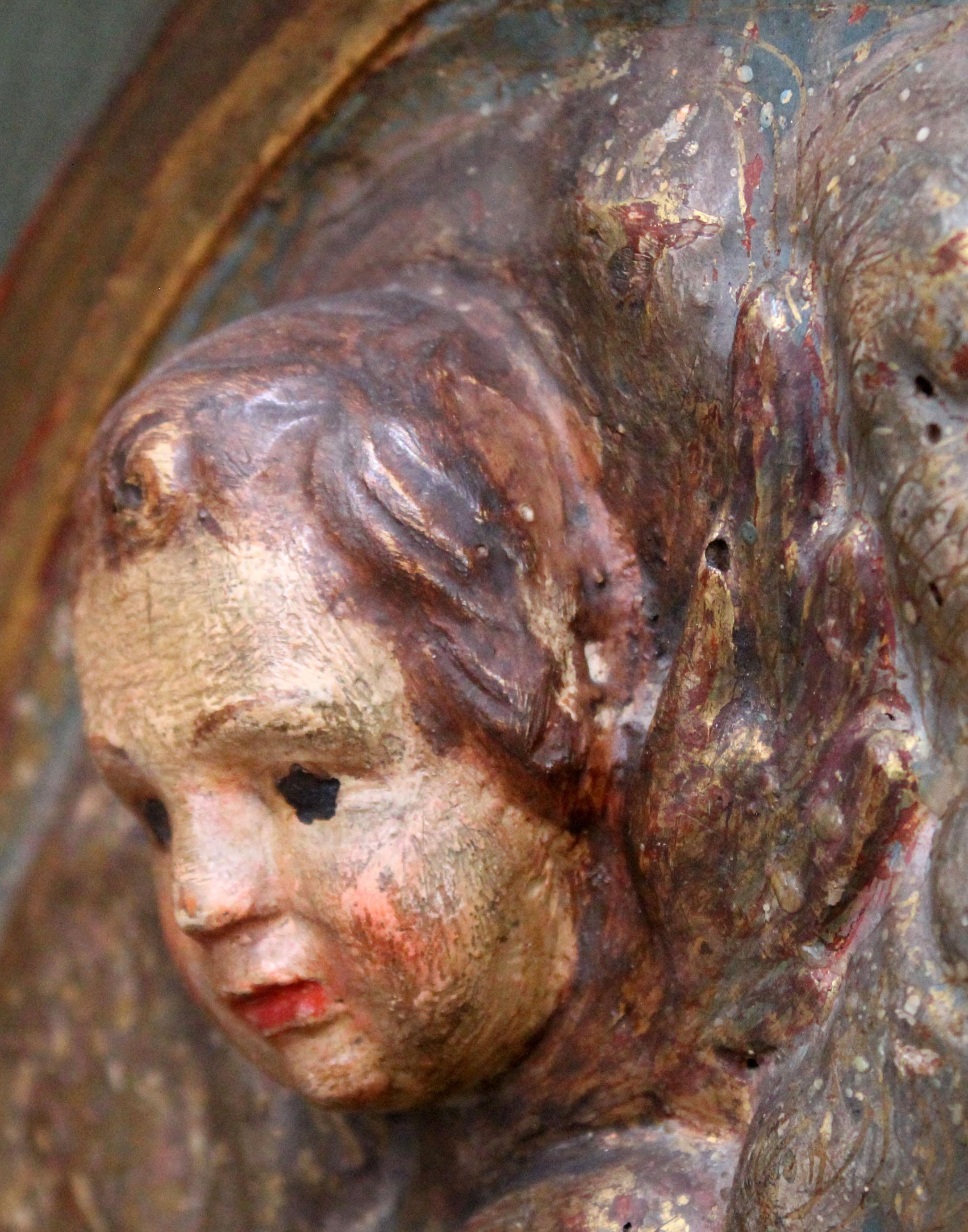 Agnus dei - Puerta de sagrario - Siglo XVII - Figurative Sculpture Marrone di Unknown