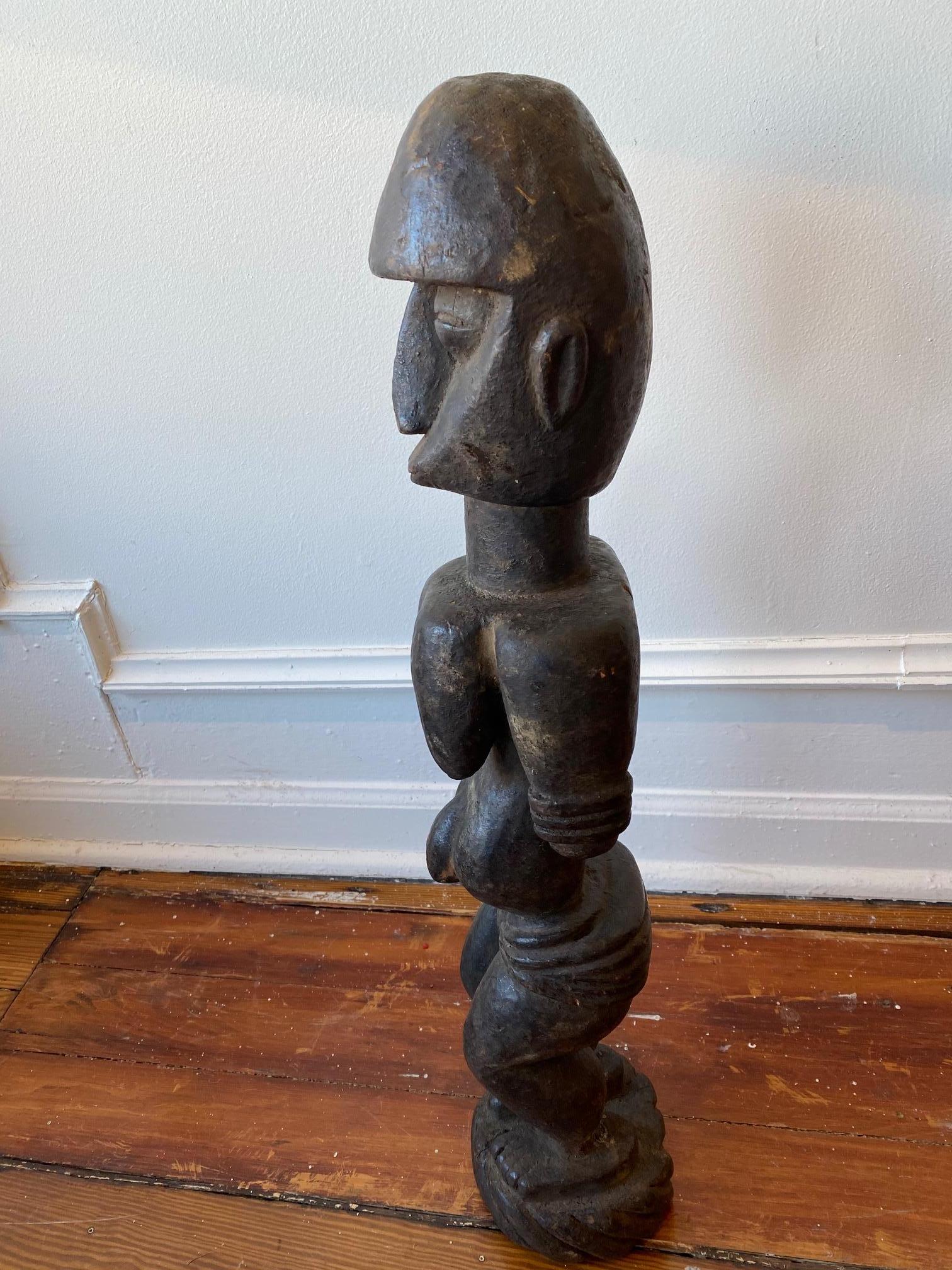 Akane sculpture of woman representing fetility - Tribal Sculpture by Unknown