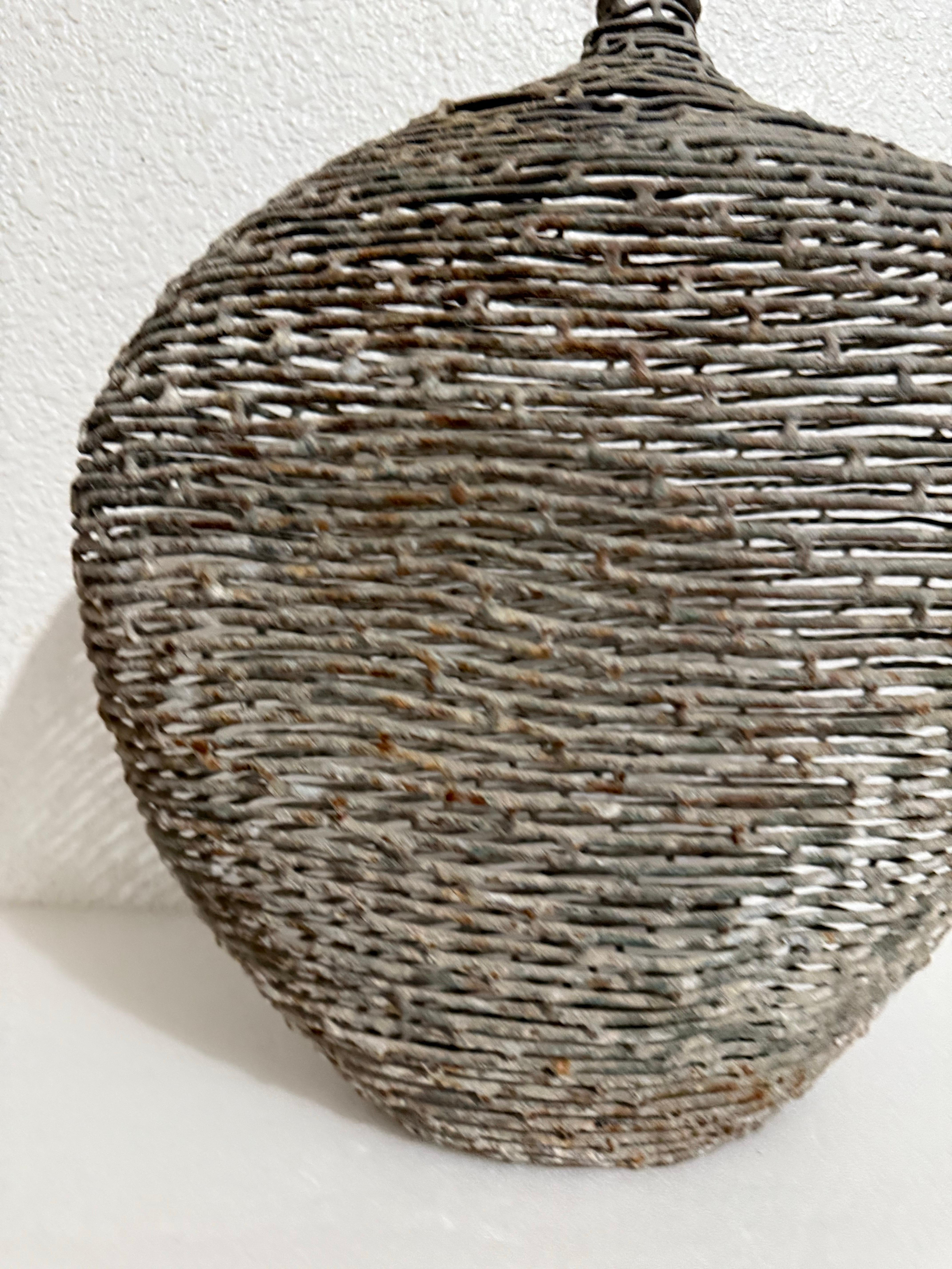 American Craft Studio Handmade Sculpture Welded Bronze Kinetic Vessel Op Art For Sale 10