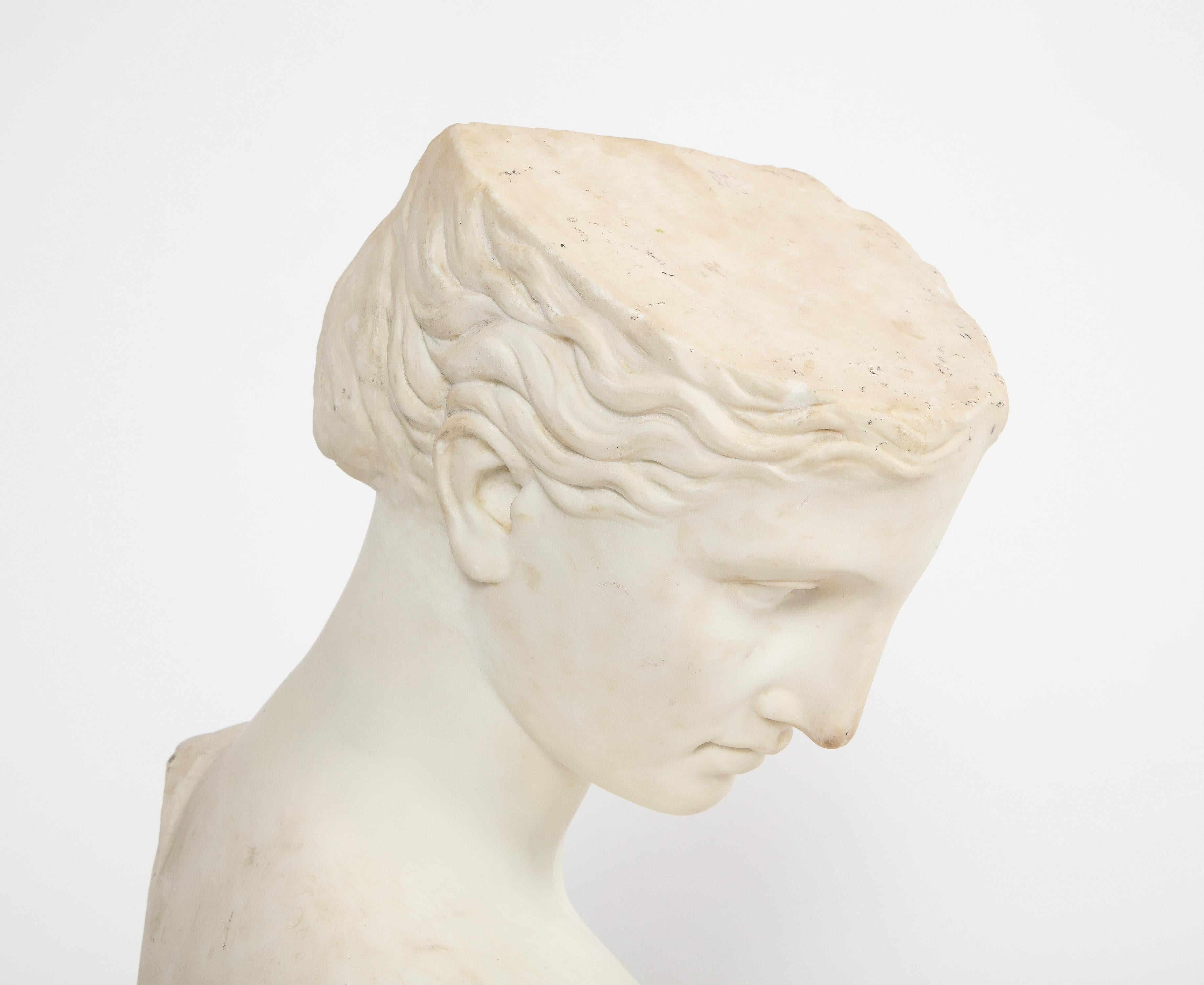 An Antique Italian Neoclassical Marble Bust of Psyche, by Giuseppe Carnevale 8