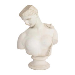 An Antique Italian Neoclassical Marble Bust of Psyche, by Giuseppe Carnevale