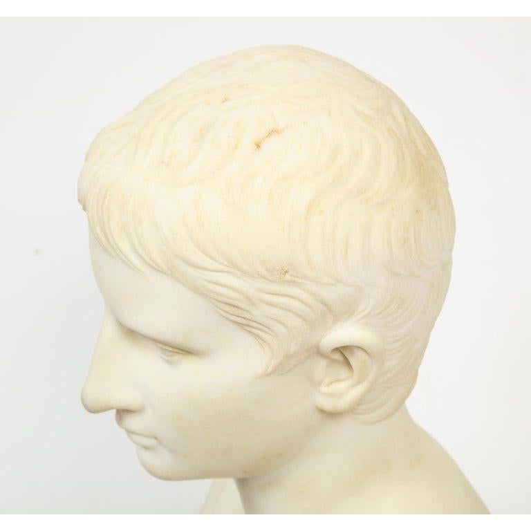 An Italian White Marble Figural Bust of Augustus Caesar, Rome, circa 1875 6